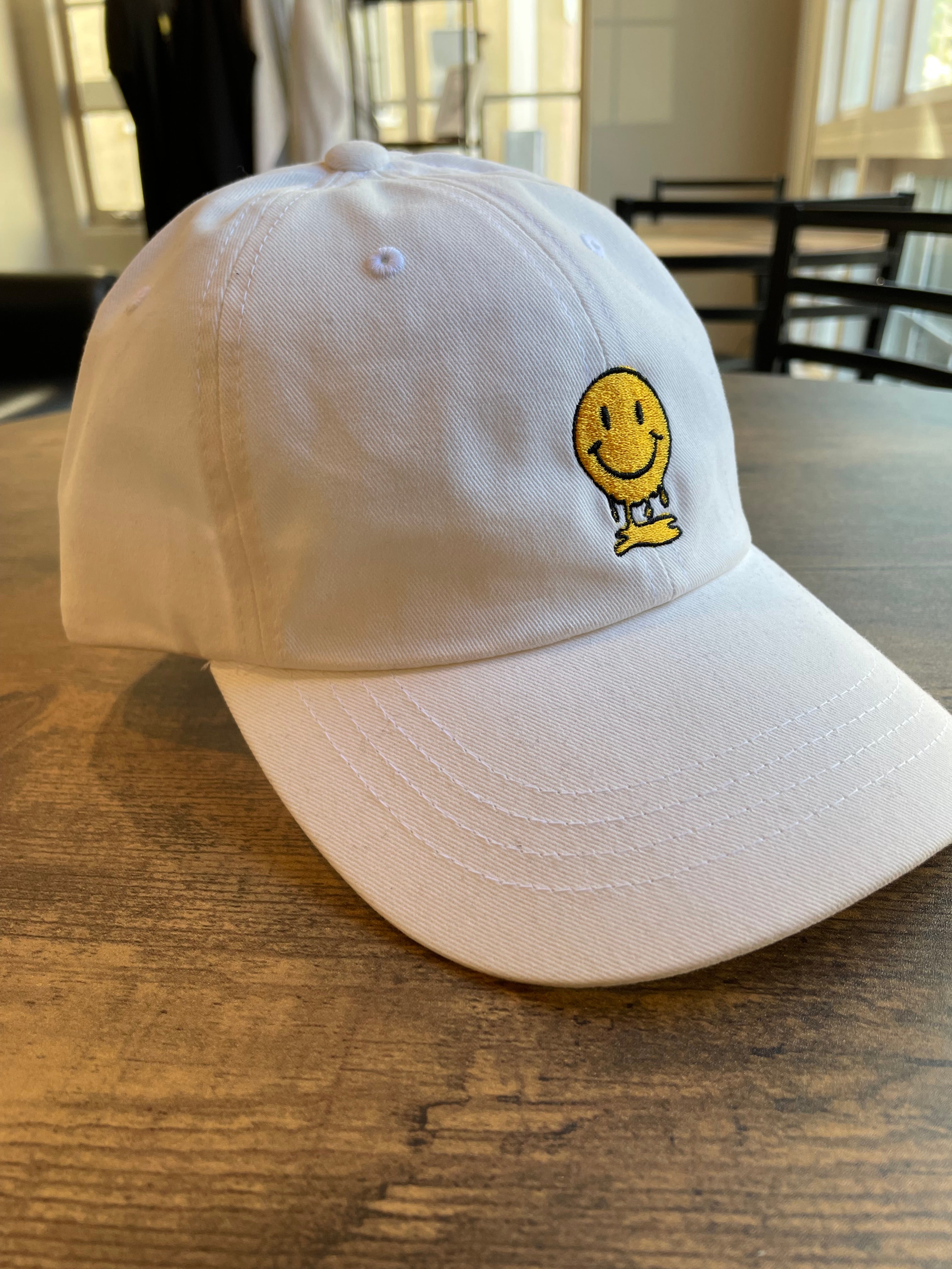 White Drippy Hat – Try Smile Collective